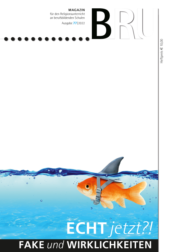 Titelbild: Goldfisch mit aufgesetzter Haifischflosse, die aus dem Wasser ragt